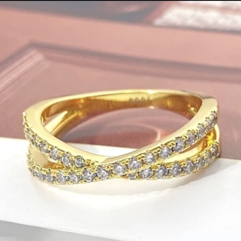 18K gold plated waterproof S925 sterling silver ring